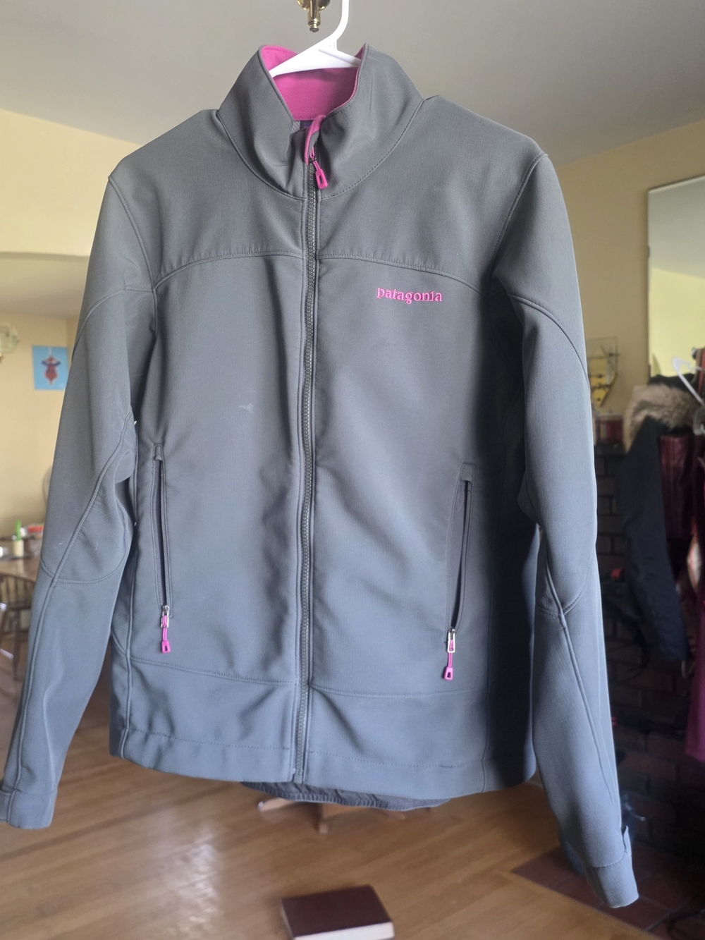 Patagonia Adze Jacket Women's M Gray Lightweight Polartec Softshell Zip Pockets